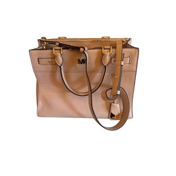 Michael Kors Large Pebbled Leather Reagan Bag Soft Pink With Gold-Tone Hardware - Picture 2 of 5